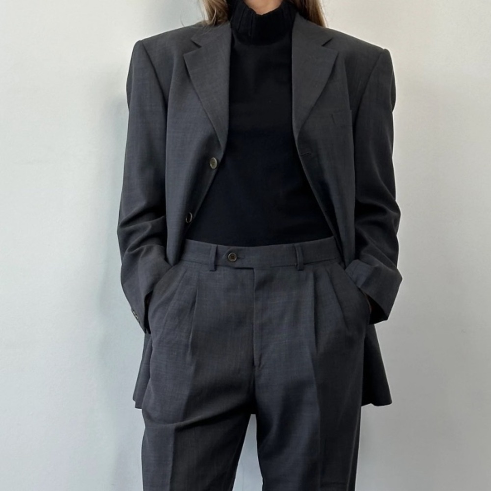 Yves Saint Laurent Charcoal Blazer